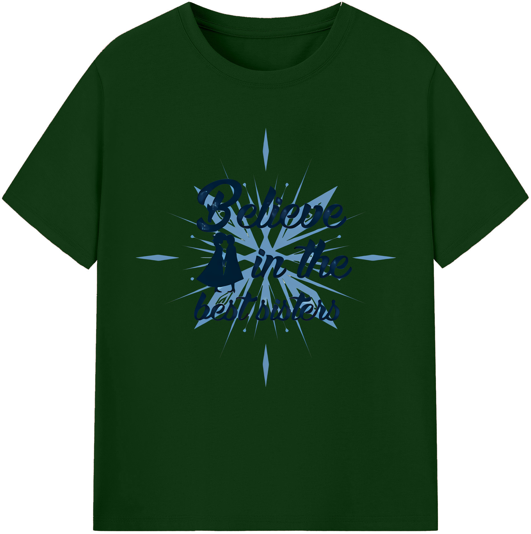 （画像用） アナと雪の女王 アンナ エルサ Frozen Anna Elsa 綿100％半袖Tシャツ（フロントプリント）